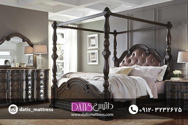 مدل ونتو سرویس خوابی لوکس، کلاسیک و کامل است که شامل تخت خواب، آینه، دراور، و پاتختی می باشد